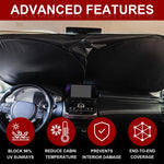 Upgraded Windshield Sunshade for Tesla Model Y Juniper Standard 2026 | Custom-Fit Front detail view