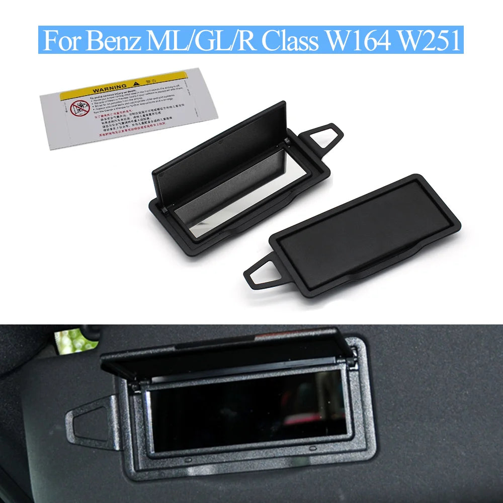 Car Sun Visor Glass Cover Makeup Mirror Holder Panel Cover For Mercedes Benz ML GL R Class W164 W251 2006-2017 1648101510