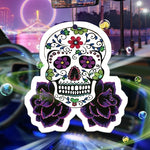 Purple Skull Car Air Freshener | Long-Lasting Perfume Pendant