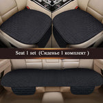 Flax Car Seat Cushion Pad Thick Fiber Filled Seat Cover lifestyle view