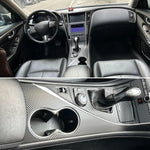 Carbon Fiber Interior Decal Sticker Set for Infiniti Q50 2015-2020 | Central Control Pan detail view