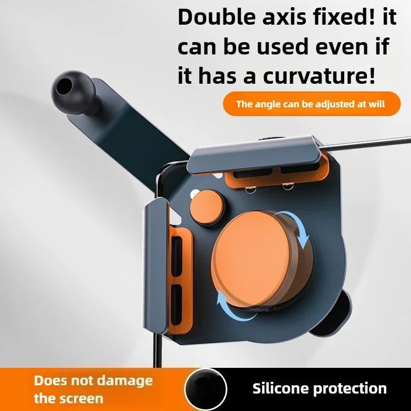 Aluminum Alloy Car Phone Holder Bracket | Adjustable Multi-Angle Universal Mount for Arc Screen