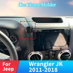 Car Phone Holder Special Fixed Bracket Base For Jeep Wrangler JK 2011 2012-2018 Wireless Charging 360° Rotation Car Accessories