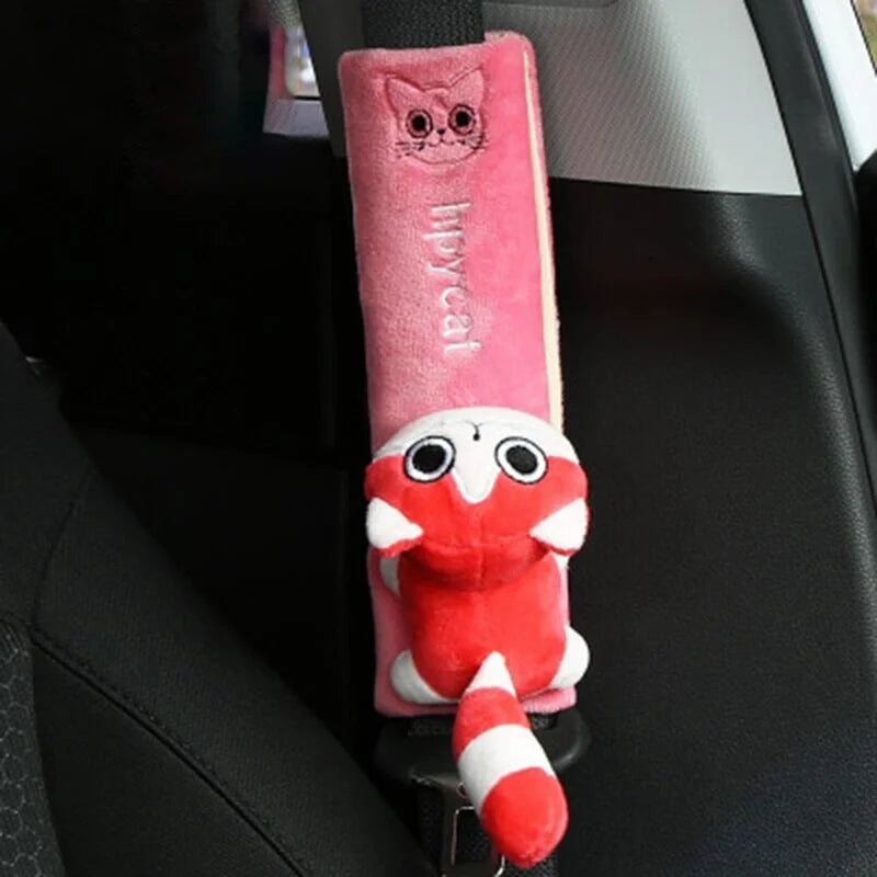 Cute Animal Car Seat Belt Pads Universal Car Seat Shoulder Strap Pad Cushion Cover Car close-up view