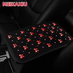Blingbling Fabric Bow Tie Car Armrest Cover Pad Shiny Center Console Pad Women's Car Interior Accessory