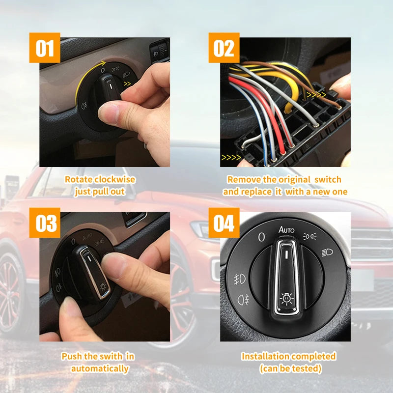 Headlight Automatic Switch For Skoda Fabia 5J MG NJ Combi Tour 2009~2014 2011 2013 Ca lifestyle view