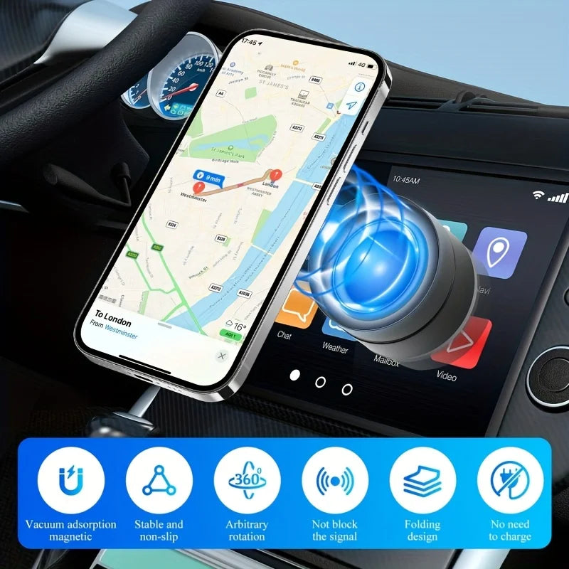 360° Rotation Vacuum Double Sided Magnetic Suction Cup Car Phone Holder Car Dashboard alternate view