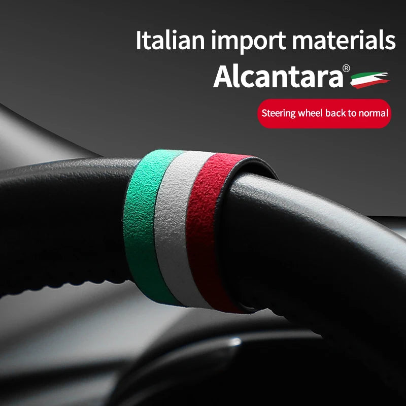 For Tesla BMW Mercedes Audi Porsche Volkswagen Toyota Honda Made of Suede Car Steering W detail view