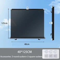Retractable Sun Shade Auto Retractable Sun Shades Front/Rear Shutter Car Anti UV Sun V close-up view