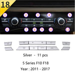 For BMW 5 Series F10 F11 520i Carbon Fiber Central Armrest Box Cover Storage Box Gear Position Panel Decoration Cover Auto Parts