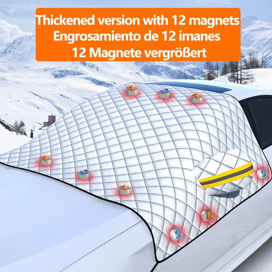 Winter Car Windshield Cover | Magnetic Snow Guard for Front Window additional angle