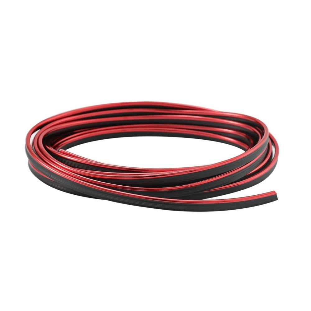 5M Red Universal Car Moulding Decoration Flexible Strip Interior Dashboard Panel Door alternate view