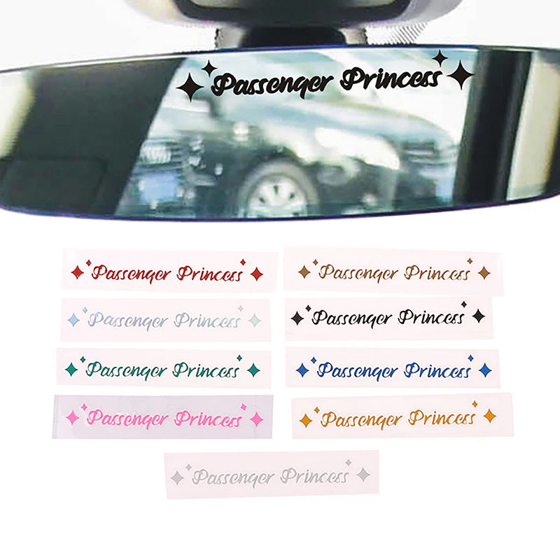 Passenger Princess Star Mirror Decal | Personalized Car Rearview Mirror Sticker