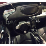 Rhyming Car Sun Visor Vanity Mirror Cover For Porsche 996 997 911 Carrera 986 Boxster 987 Cayman Black Car Interior Accessories