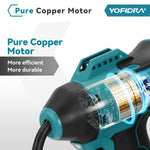 YOFIDRA Electric Air Pump Tire Inflator High Pressure Digital Display Multifunct Car Air Compressor Tool For Makita Battery Pin