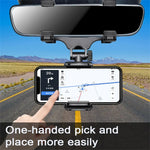 360 Rearview Mirror Car Phone Holder Mount Black alternate view