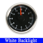 52mm Waterproof Clock Gauge 0-12 Hours | Red Blue White Backlight Hourmeter for Car Truc detail view
