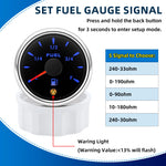 52mm Fuel Level Gauge 7 Color Backlight | 0-190ohm 240-33ohm Car Truck Boat alternate view