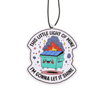 Raccoon Quotes Fragrant Paper Car Air Freshener | Solid Perfume Hanging for Home and lifestyle view