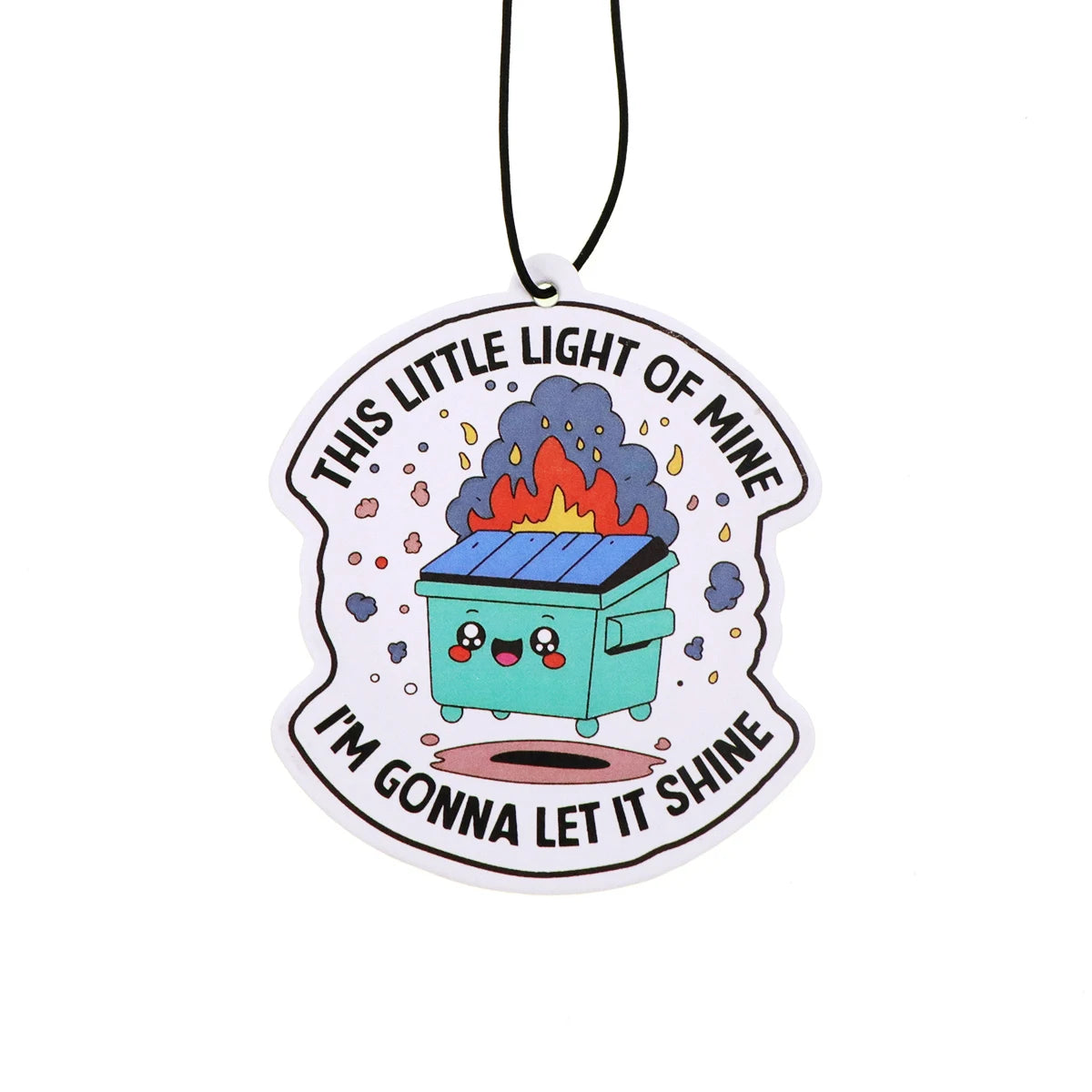 Raccoon Quotes Fragrant Paper Car Air Freshener | Solid Perfume Hanging for Home and lifestyle view