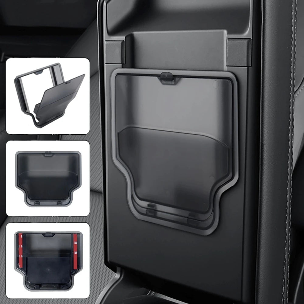 Upper Lower Slidable Console Storage Box Armrest Tray Insert For Tesla Model Y L 2026 lifestyle view