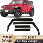 4Pcs Side Window Deflectors Rain Guards for Jeep Wrangler JL 2018-2023 | In-Channel Vent Visor Set