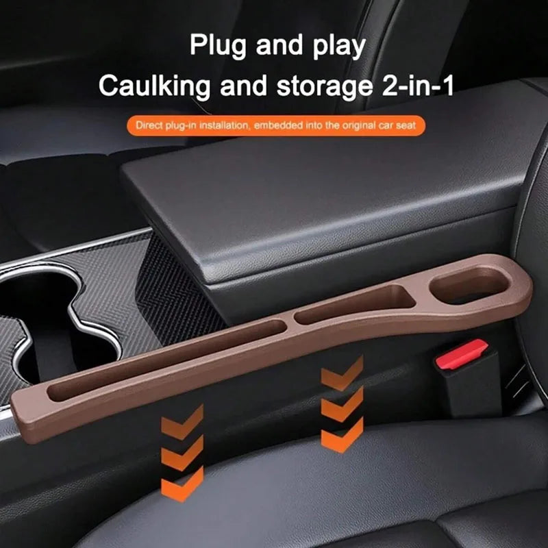 2-piece car seat gap filling plug, anti drop, with groove design, durable and soft mat close-up view