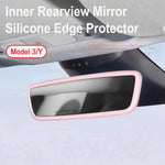 Tesla Rear View Mirror Protector Frame | Silicone Edge Cover for Model 3 Y S X alternate view