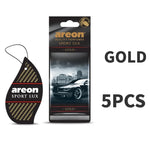 Areon Sport Lux Gold Hanging Car Air Freshener | Long-Lasting Odor Eliminator lifestyle view