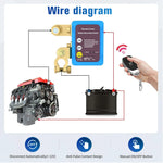 12V/240A Wireless Dual Remote Wear Resist Car Battery Disconnect Relay Master Cut-Off Switch for Boats RVs Trailers Motorcycles