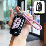 TPU Car Folding Key Case Cover Fit for Toyota Corolla Fortuner Tundra RAV4 Keyless Auto Accessories