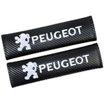 2pcs Carbon fiber Car Seat belt Cover Protective Pad for Peugeot 307 206 207 308 207 4 close-up view