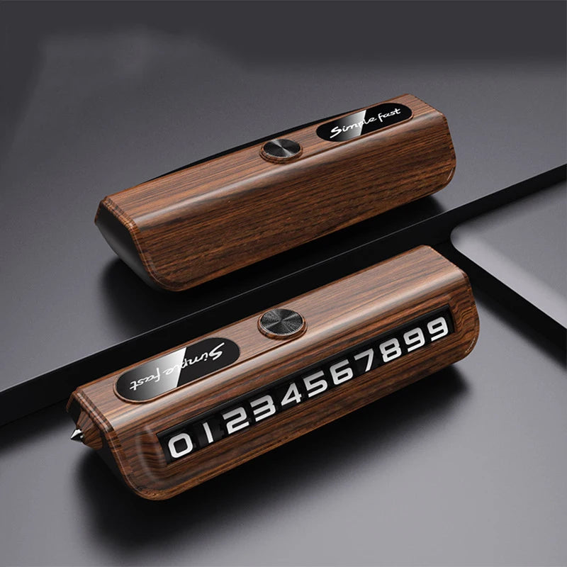 Multi-functional Auto Parking Number 2-in-1 Safety Window Breaker Interior Phone Number Car Decoration Temporary License Plate