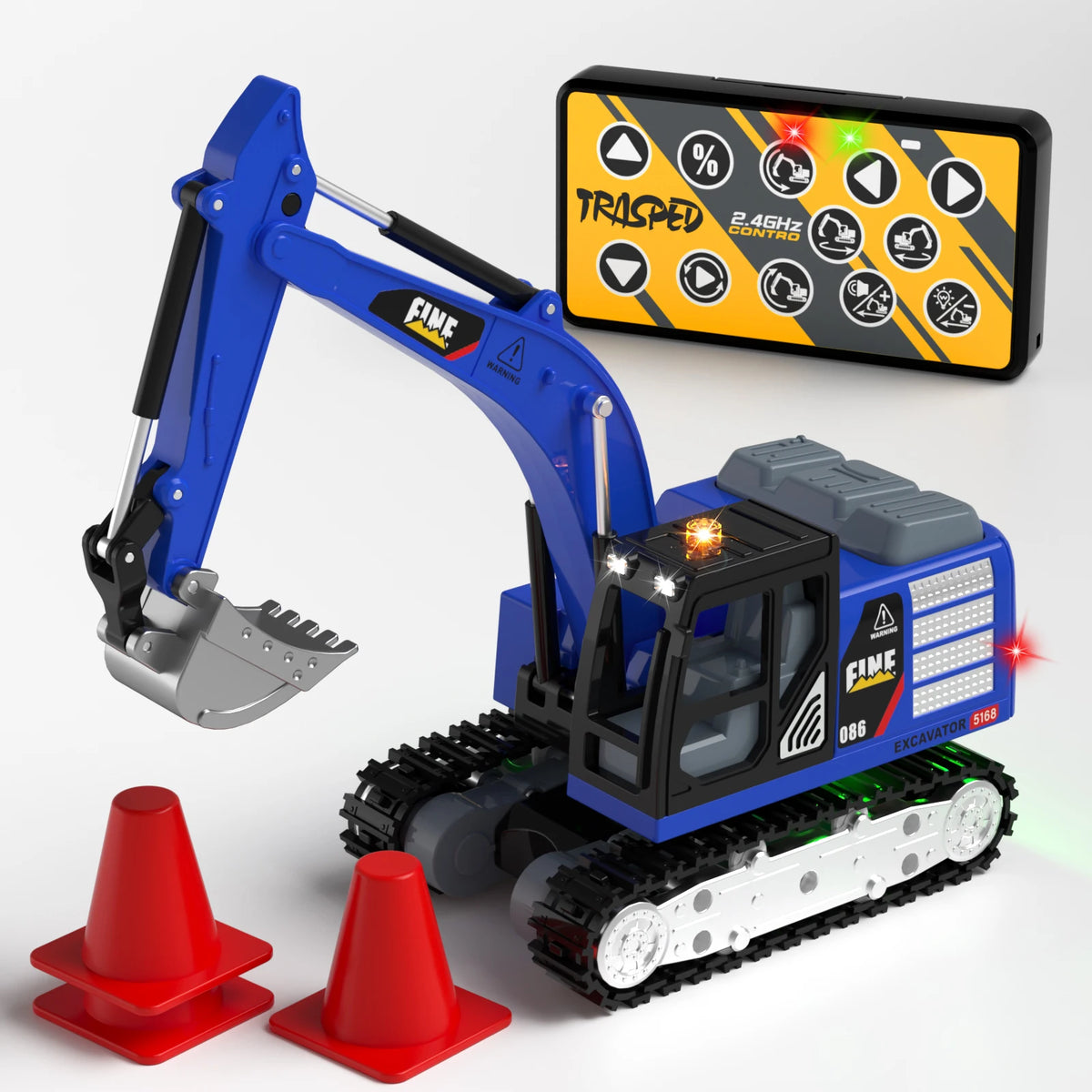 1:64 Metal Remote Control Engineering Car Set additional angle