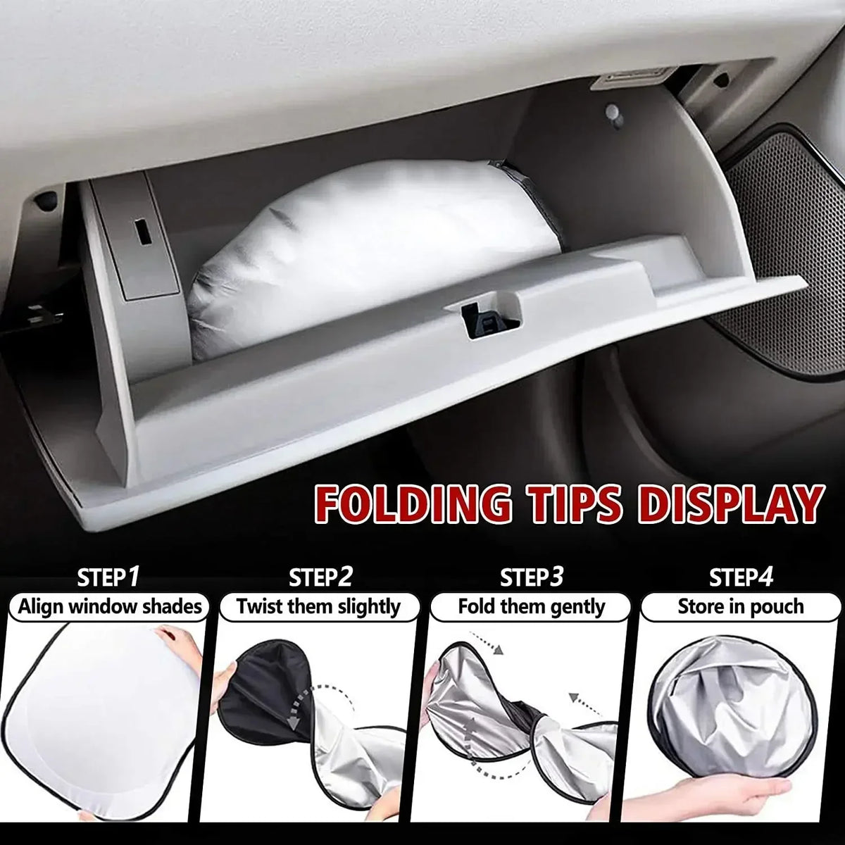 Car Windshield Sun Shade Folding Parasol additional angle