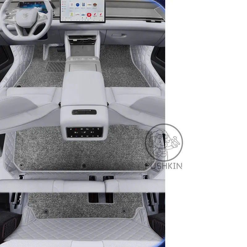 RHD LHD For BYD Sealion 8 ATTO 8 Tang L EV DMI 2026 PU leather Custom Car Floor Mats Waterproof Carpet Auto Interior Accessories