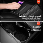 For Tesla Model 3/Y/Highland/Juniper 2026 Center Armrest Hidden Storage Box | Cup Hol alternate view