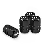 4Pcs Metal Car Wheel Tire Valve Caps | Dustproof Cover for Opel Models close-up view