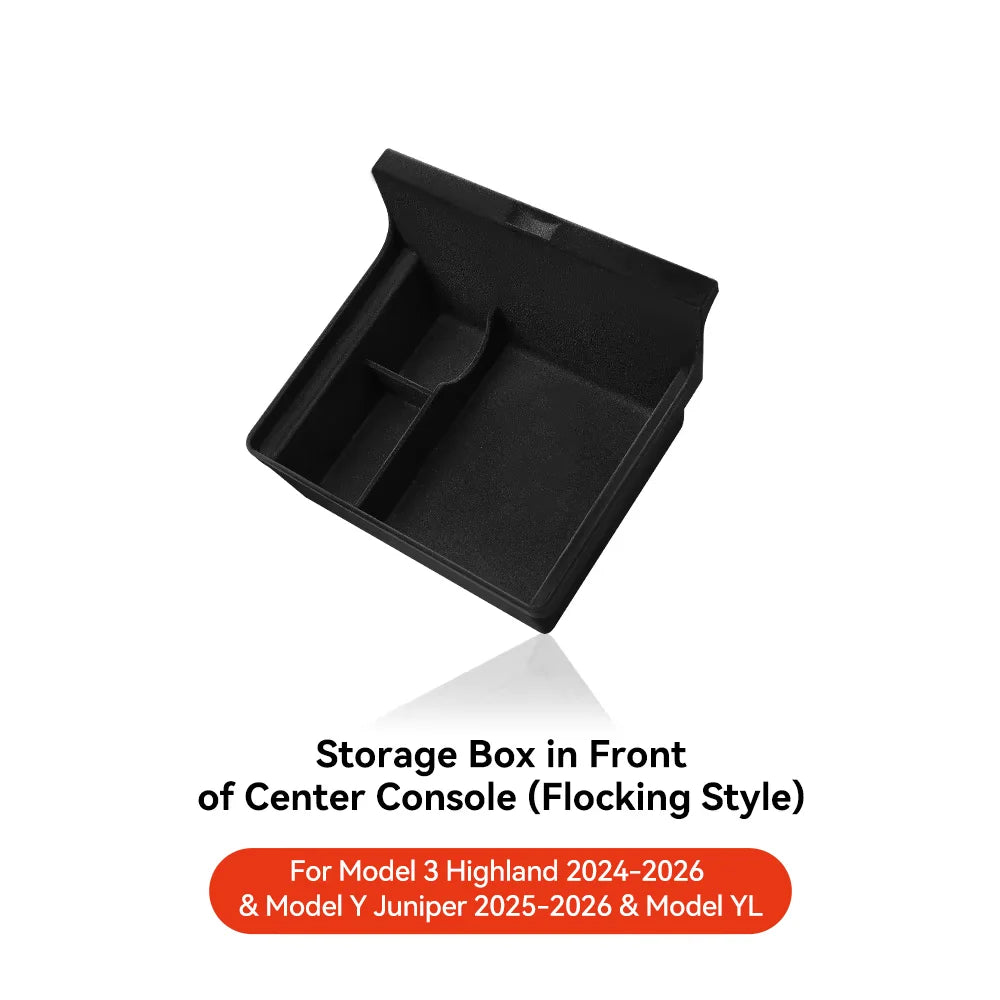 Car Storage Box for Tesla Model 3/Y Highland | Center Console Hidden Organizer additional angle