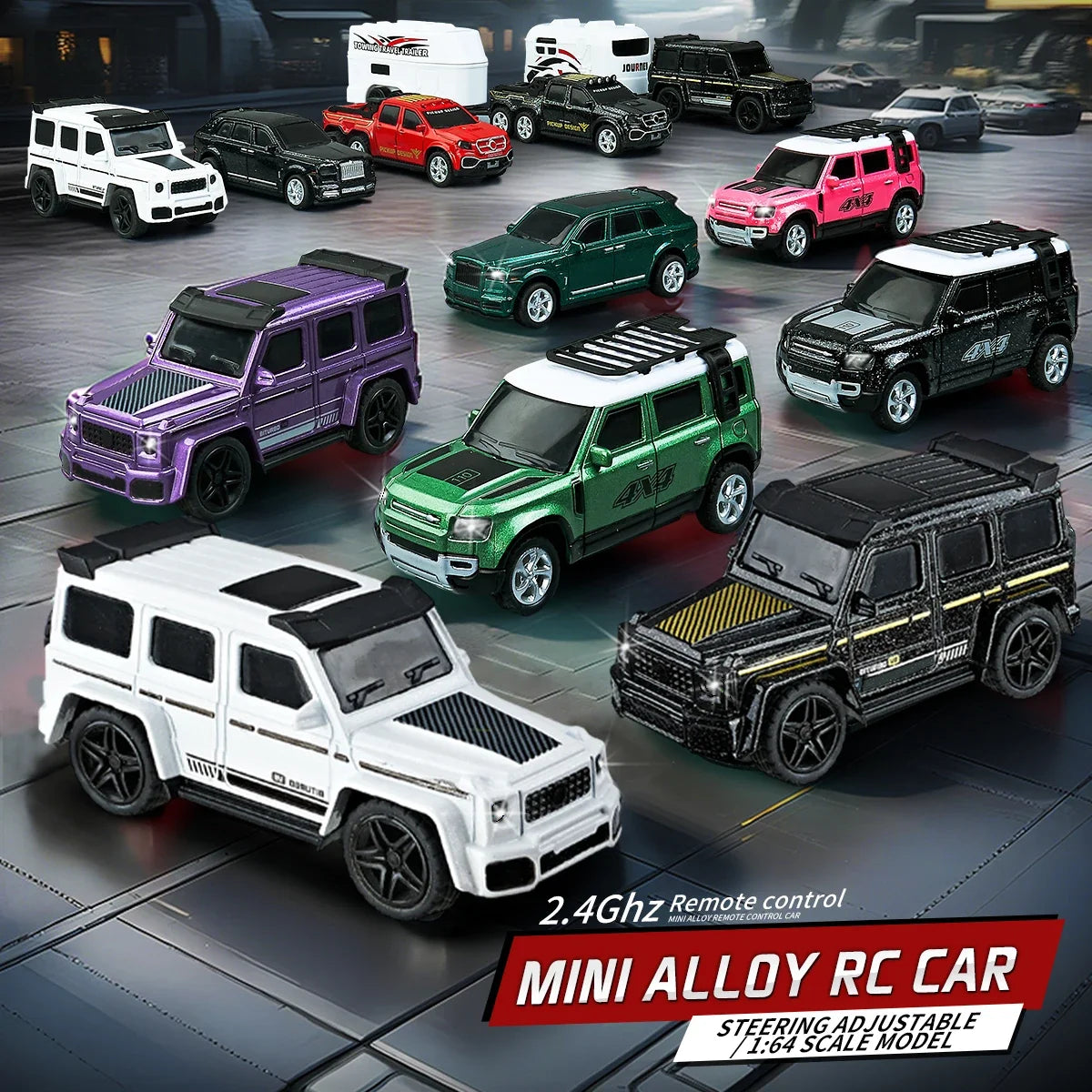 New RC Car MINI Alloy 1/64 Remote Control Car Convenient to Carry 60 Minutes of Work Tim detail view