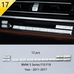 For BMW 5 Series F10 F11 520i Carbon Fiber Central Armrest Box Cover Storage Box Gear Position Panel Decoration Cover Auto Parts