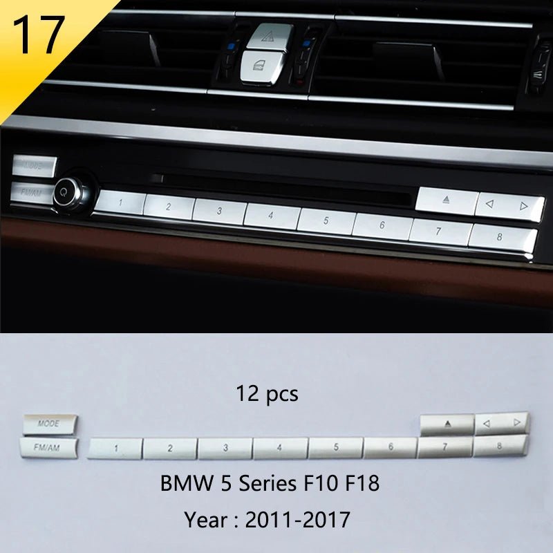 For BMW 5 Series F10 F11 520i Carbon Fiber Central Armrest Box Cover Storage Box Gear Position Panel Decoration Cover Auto Parts