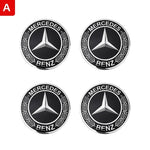 4PCS 56/60/65/75mm Car Wheel Center Hub Cap Emblem Sticker For Mercedes Benz W204 W205 close-up view
