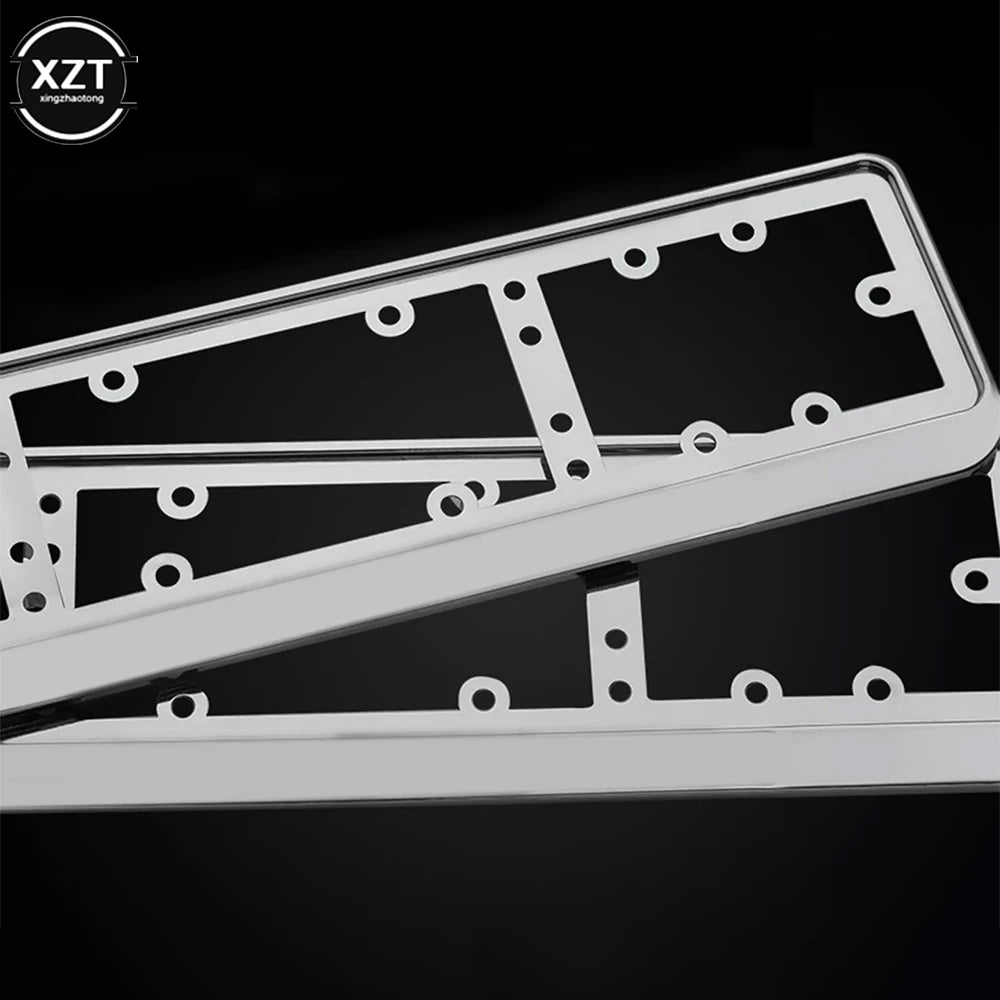 NEWEST 2PCS Car License Plate Frame Aluminum Alloy for EU Car License Plate Frame N additional angle