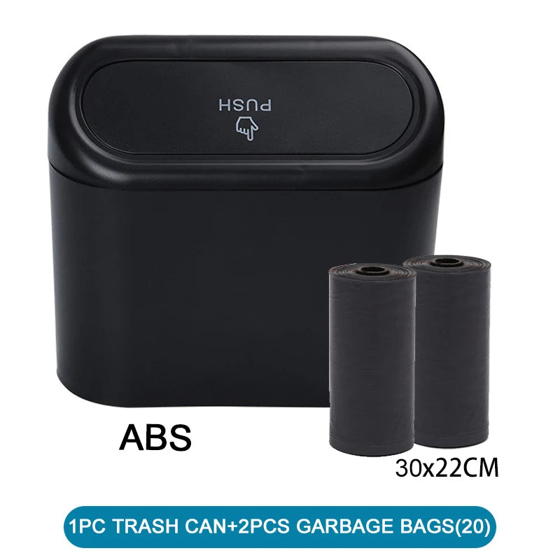 Car Trash Can With Lid, Leak-Proof Mini Car Accessories detail view
