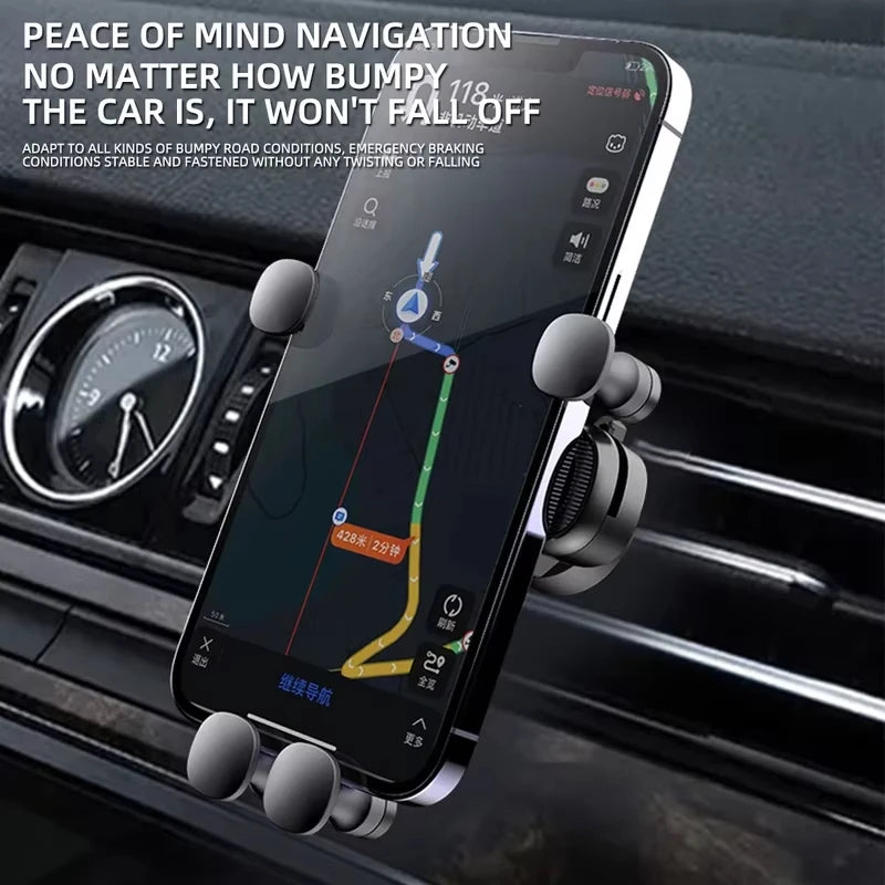 Universal Gravity Car Phone Holder Air Vent Mount | Universal Automotive GPS Stand additional angle