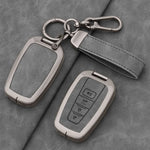 Leather Remote Key Chain Ring Case Cover Shell Protect For Toyota CHR Camry Corolla RA close-up view