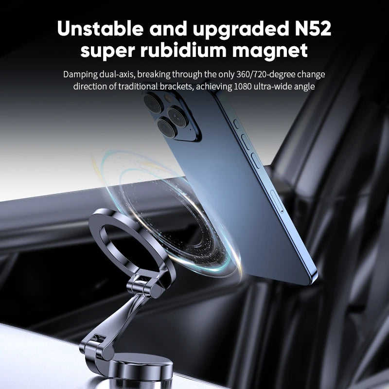 Magnetic Car Phone Holder 360° Rotation Foldable For iPhone 12-16 detail view
