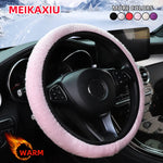 Winter Plush Steering Wheel Cover Black alternate view