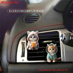 Cute Cat Acrylic Vent Clip for Car Air Conditioner Vents, Compressed Scented Pieces - Decorative Car Air Freshener Clip